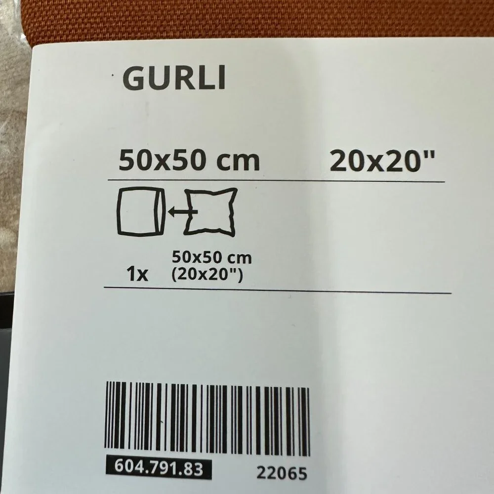 New Ikea Majbraken Gurli Cushion Cover Brown Orange 20